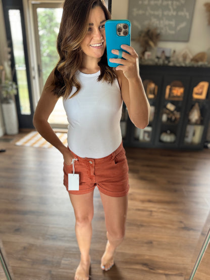 Pocketed Cuffed Shorts