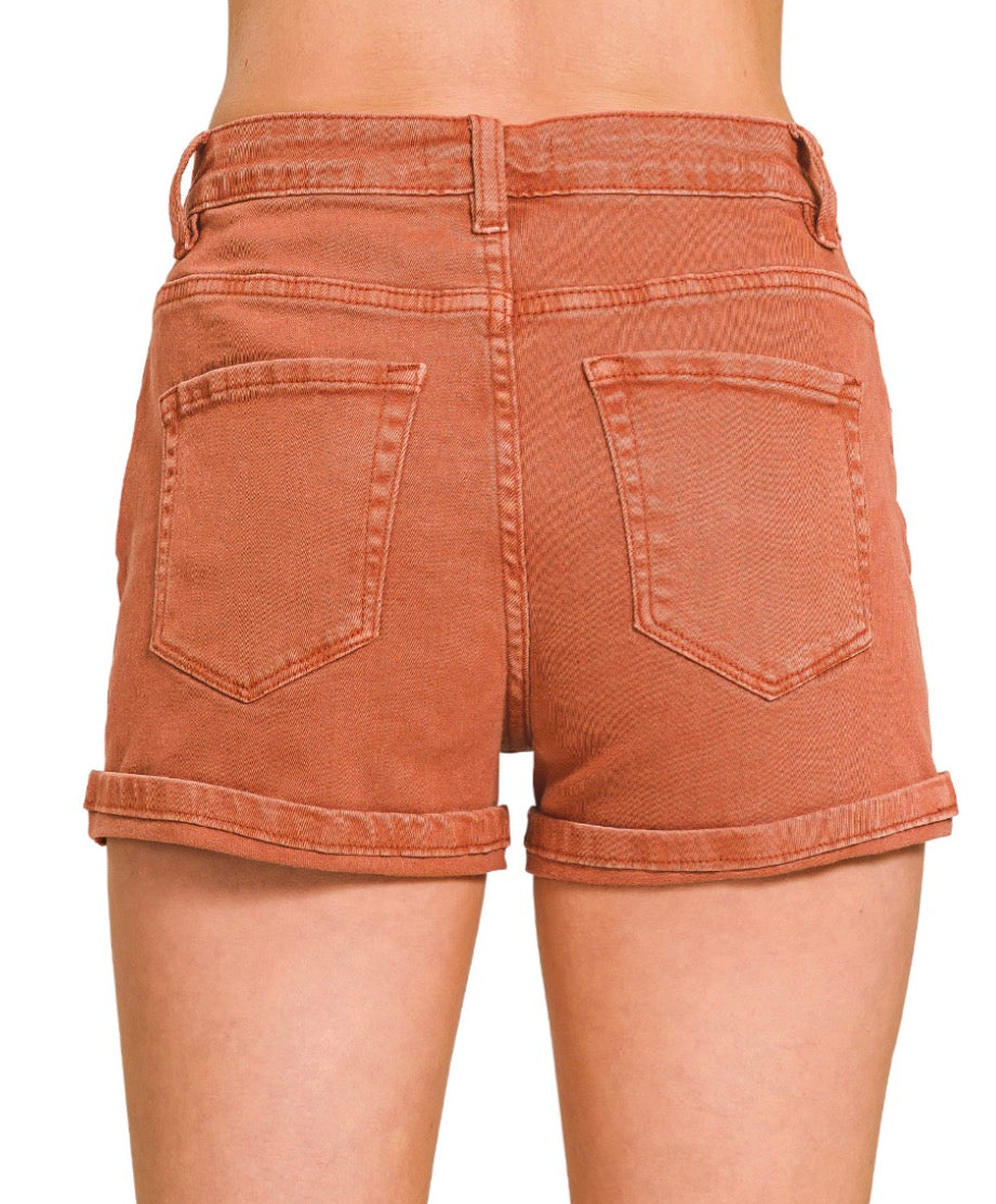 Pocketed Cuffed Shorts