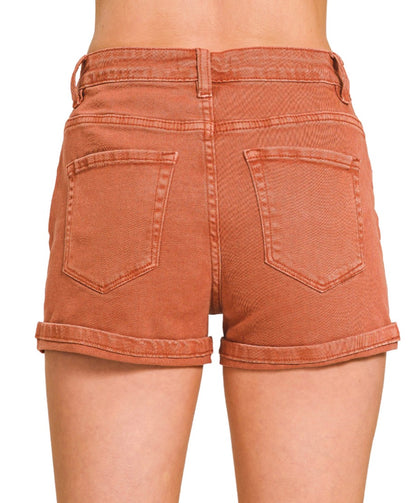 Pocketed Cuffed Shorts