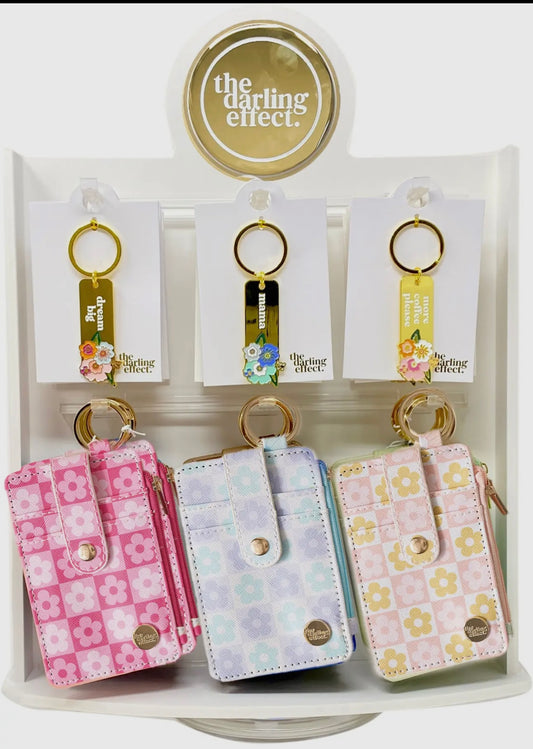 Enamel Floral Keychain - More Coffee Please