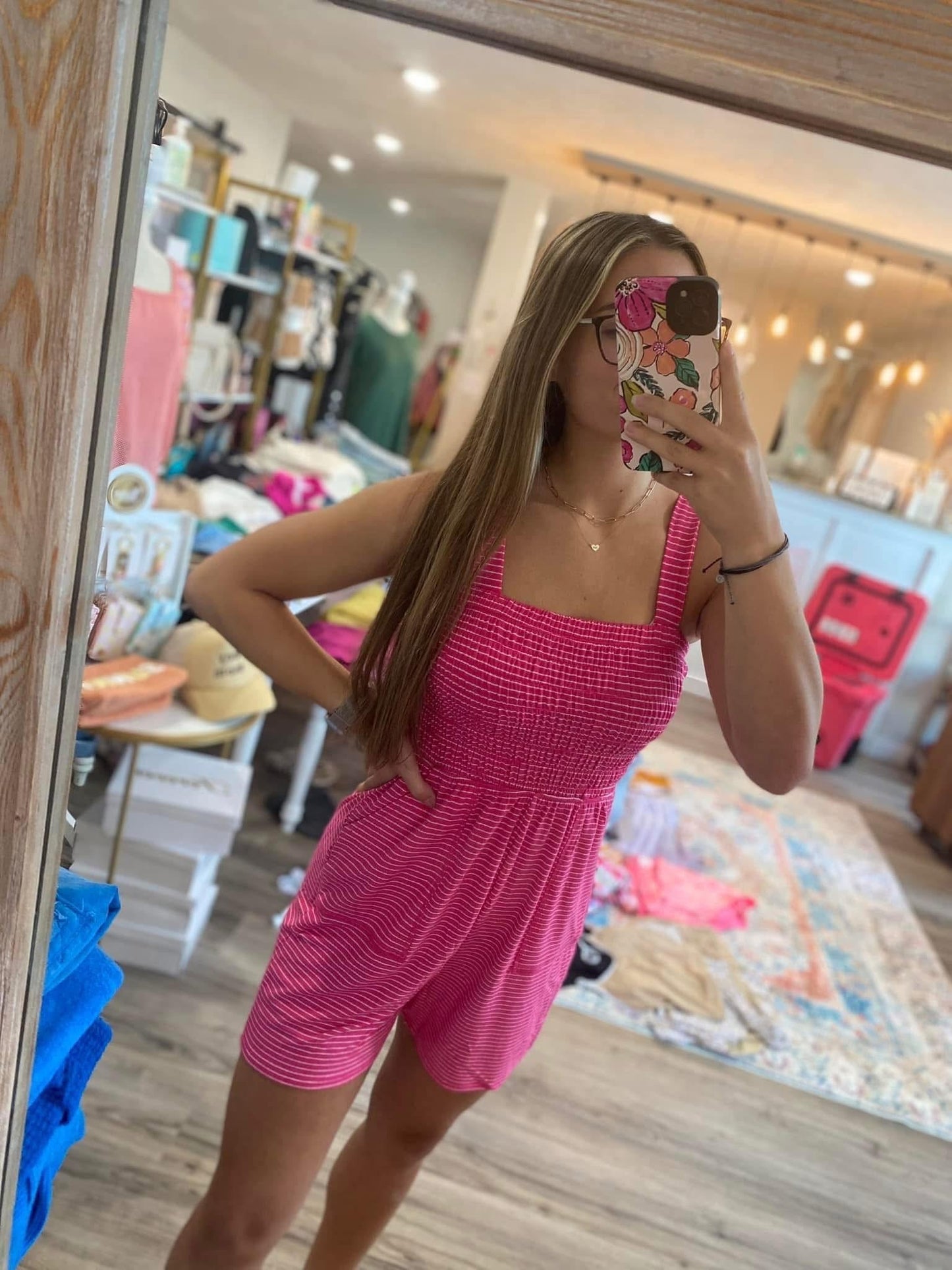 Striped Pink Romper