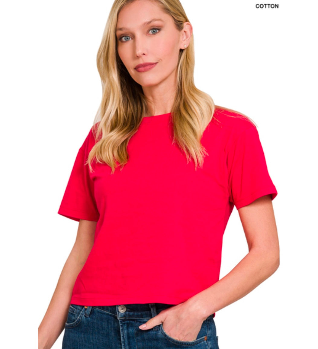 Ruby Cotton Cropped Tee