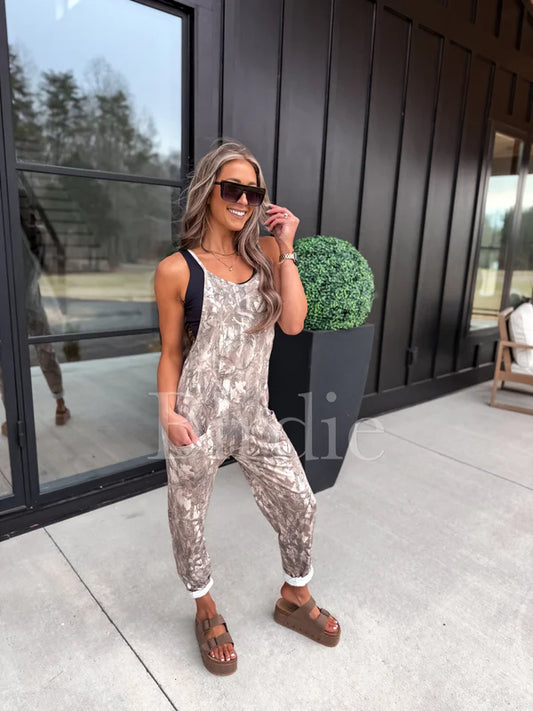 One Piece Jumpsuit in Dark Camo