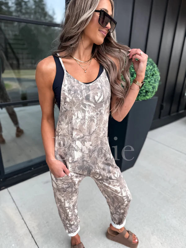 One Piece Jumpsuit in Dark Camo