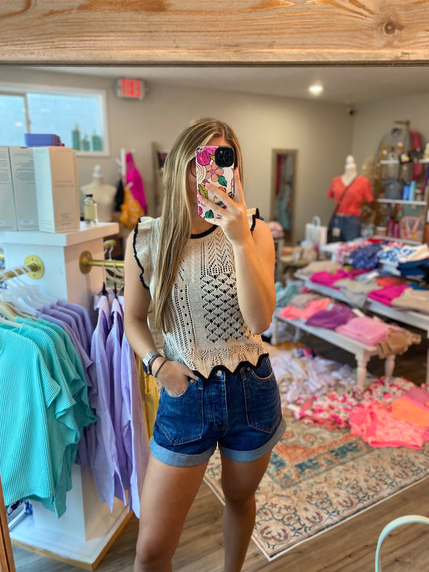 Ribbed knit cami