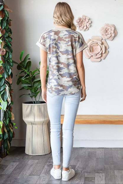 Brown Camo Top