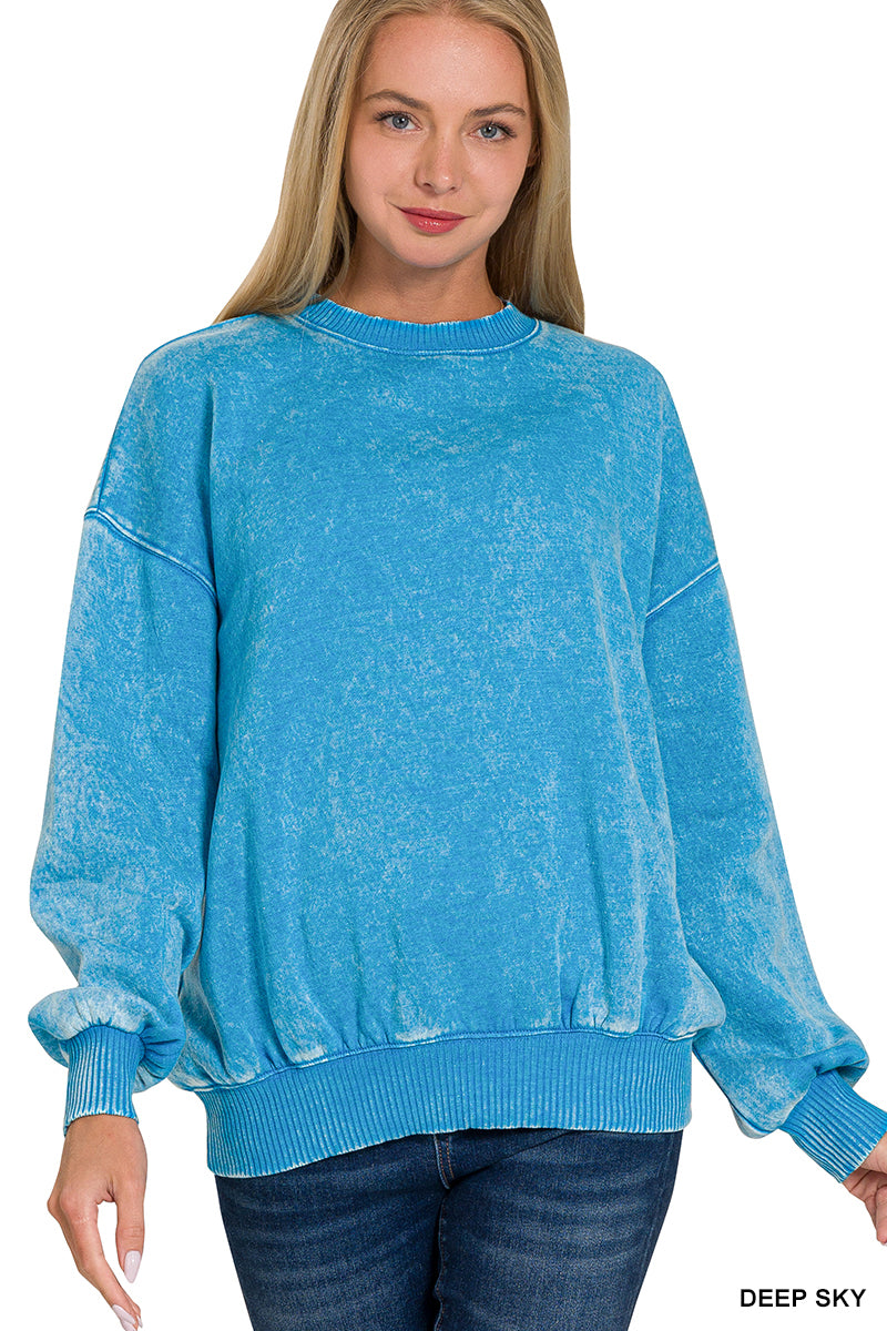 Acid Washed Oversized Pullover