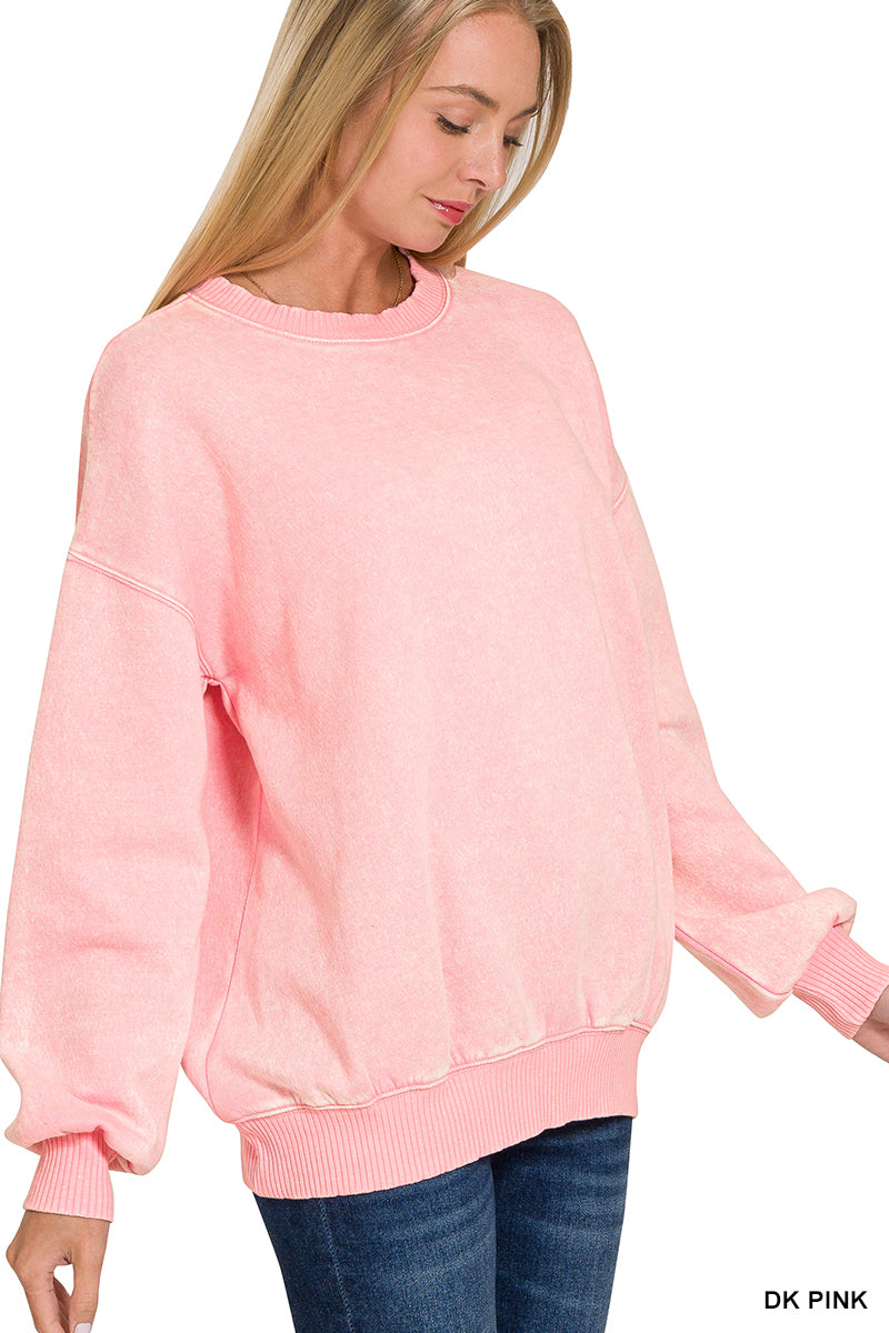 Acid Washed Oversized Pullover