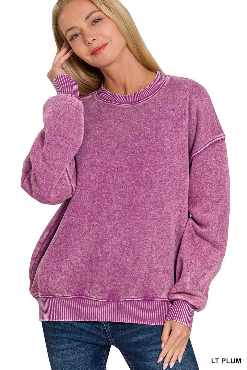 Acid Washed Oversized Pullover