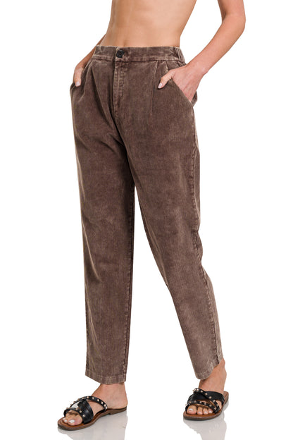 Mineral Wash Corduroy Pants