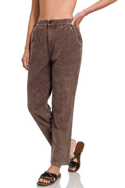 Mineral Wash Corduroy Pants