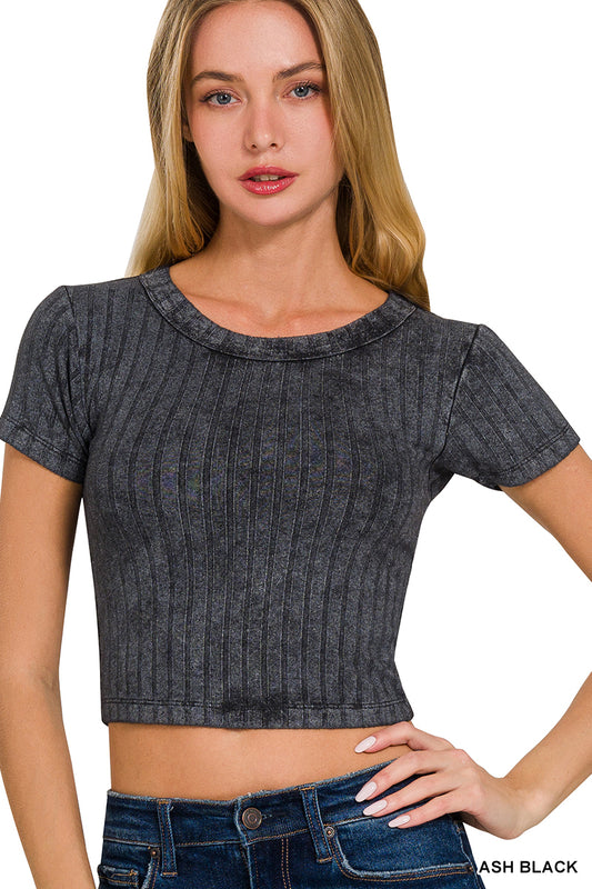 Riley Ribbed Cropped Top