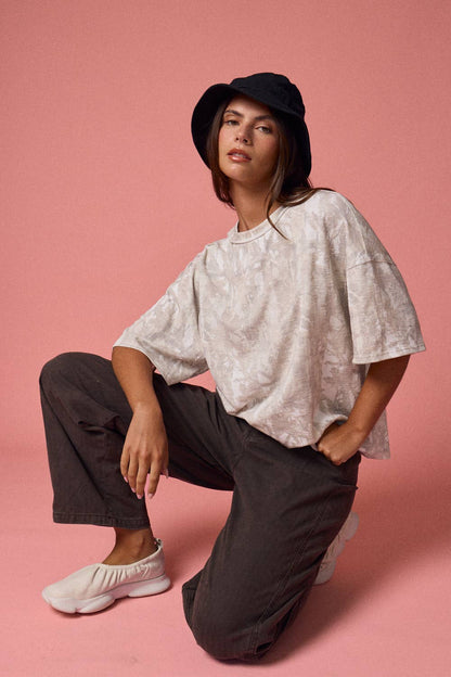 NATURE CAMO RIBBED LOOSE FIT SHIRT