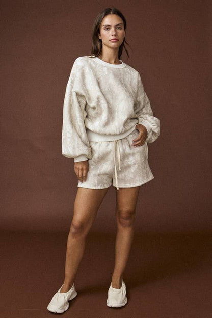 Iced Out Camo Crewneck And Shorts