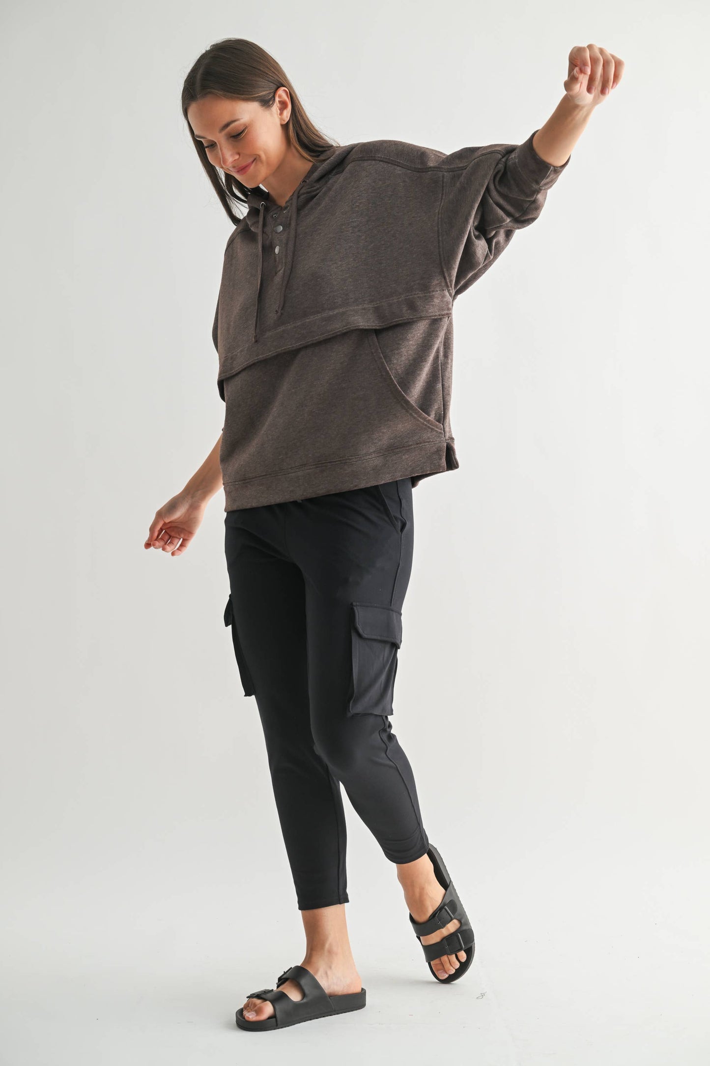 Drift Burnout Fleece Snap Hoodie