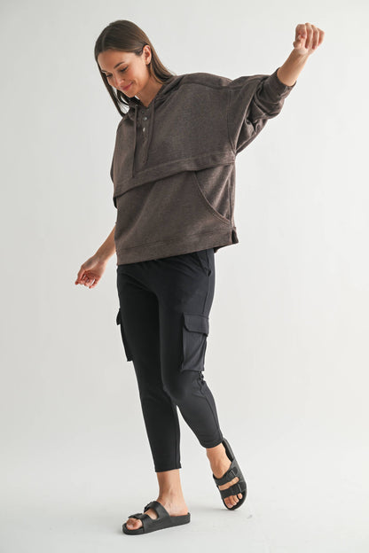 Drift Burnout Fleece Snap Hoodie