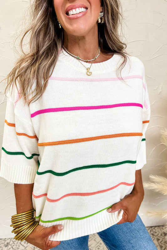 Sydney Colorblock Stripe Sweater