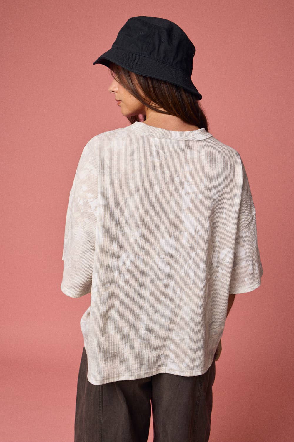NATURE CAMO RIBBED LOOSE FIT SHIRT