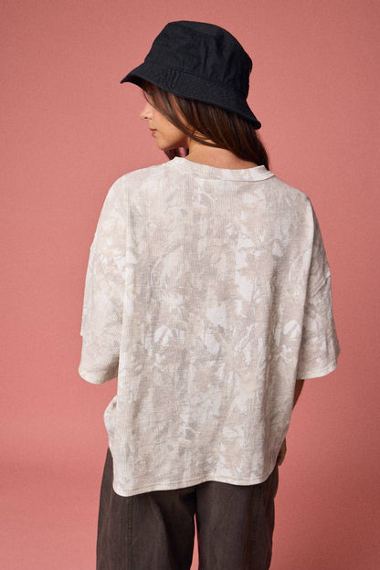 NATURE CAMO RIBBED LOOSE FIT SHIRT