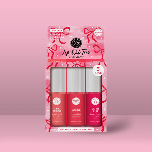Tinted Lip Oil Trio - Kissy Glow