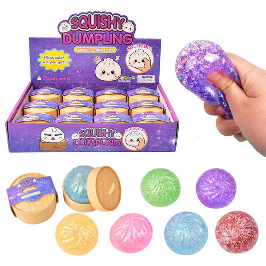 Mini glitter MYSTERY DUMPLINGS Squishy Stress Relief Toy