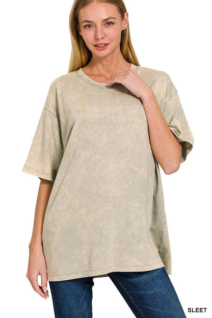 Washed Short Sleeve Top