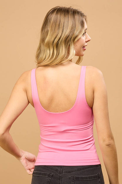 V-Neck Inside Bra Tank Top