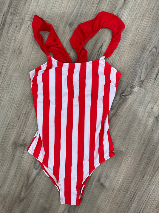 Women’s set sail striped swimsuit