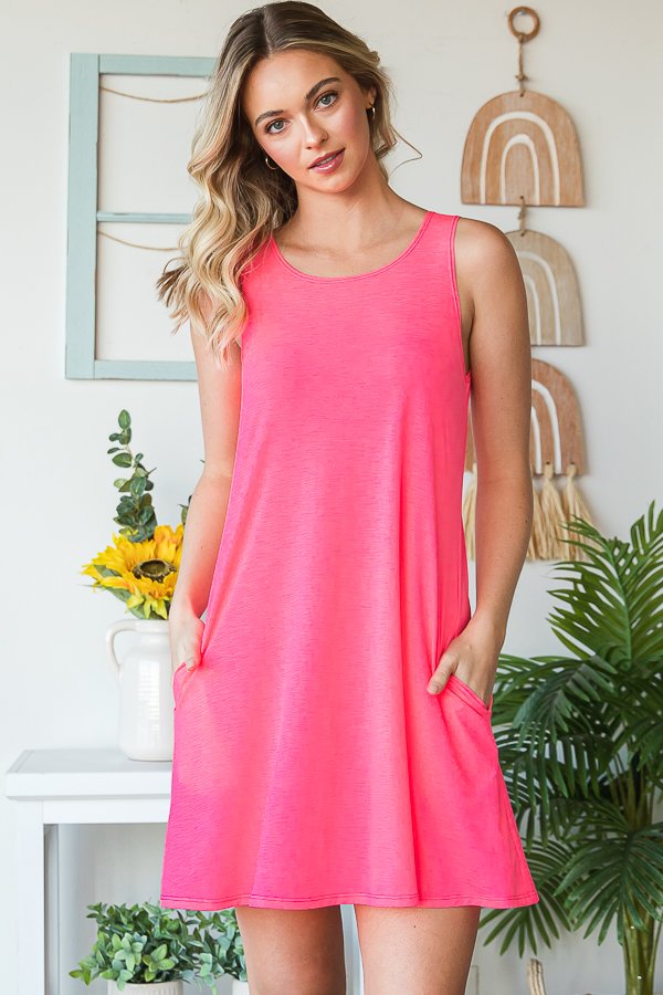 Simple Pocketed Mini Dress