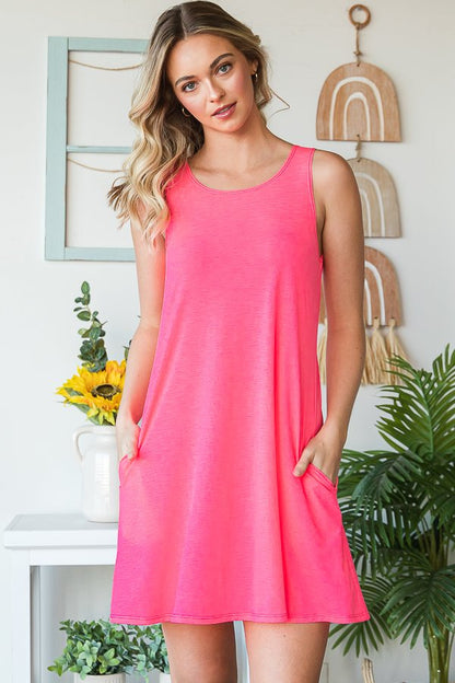 Simple Pocketed Mini Dress