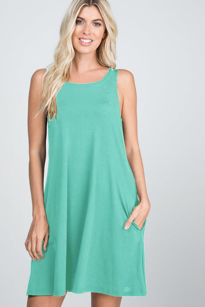 Simple Pocketed Mini Dress