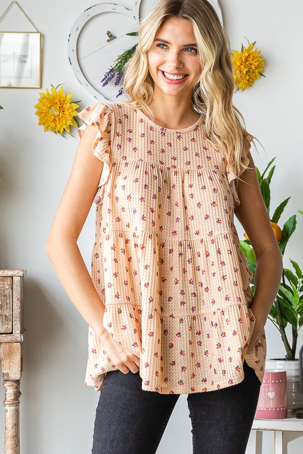 Ditsy Floral Tiered Top