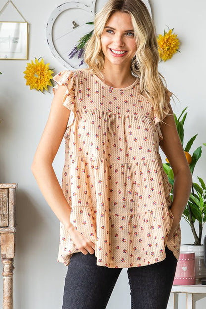 Ditsy Floral Tiered Top