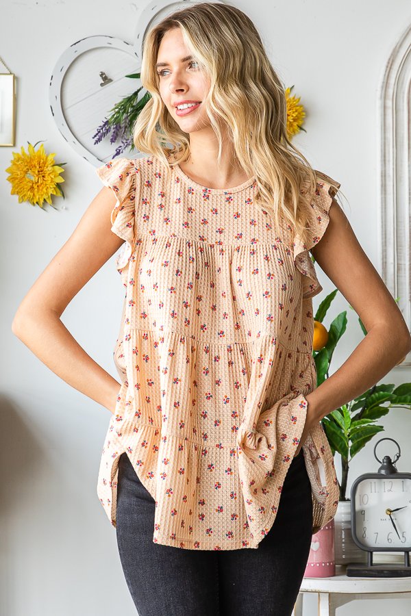 Ditsy Floral Tiered Top