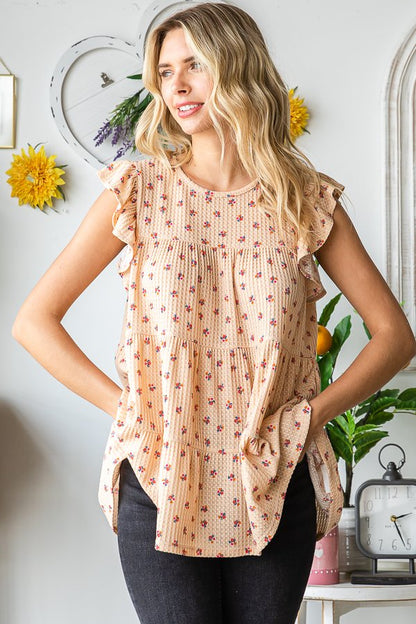 Ditsy Floral Tiered Top