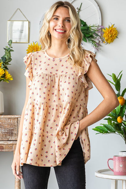Ditsy Floral Tiered Top