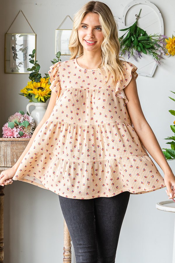 Ditsy Floral Tiered Top