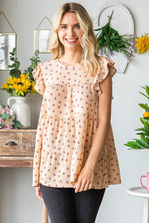 Ditsy Floral Tiered Top