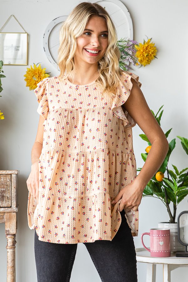 Ditsy Floral Tiered Top