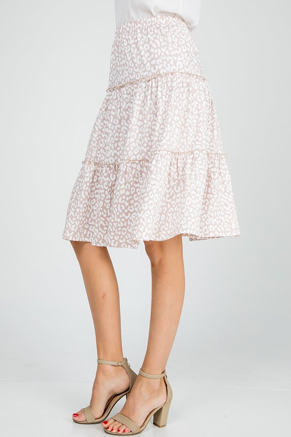 Animal Print Midi Skirt