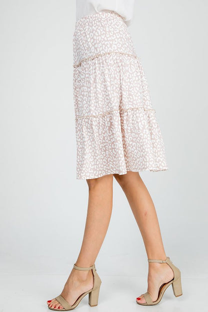 Animal Print Midi Skirt