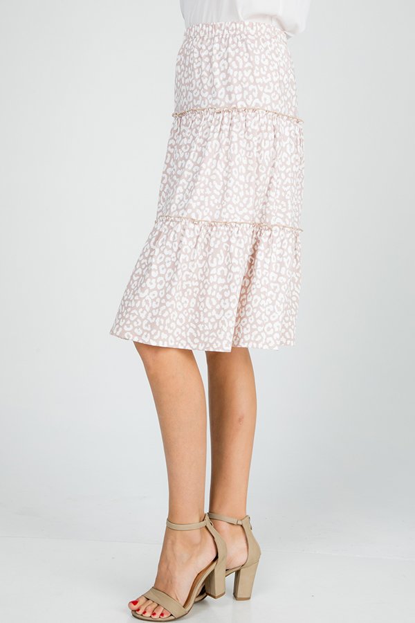 Animal Print Midi Skirt