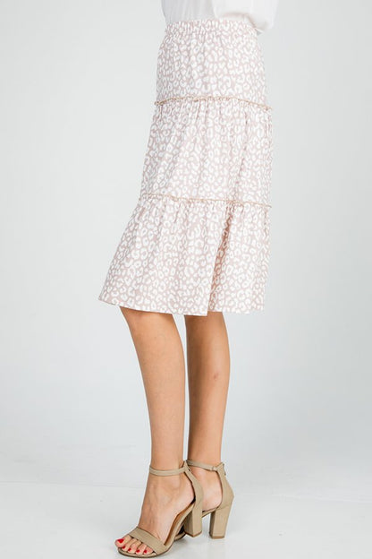 Animal Print Midi Skirt