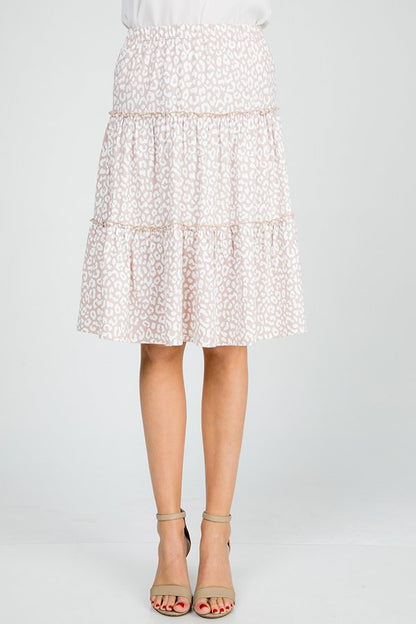 Animal Print Midi Skirt