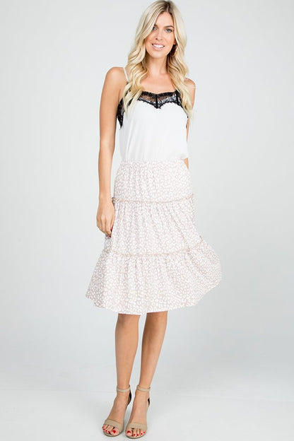 Animal Print Midi Skirt