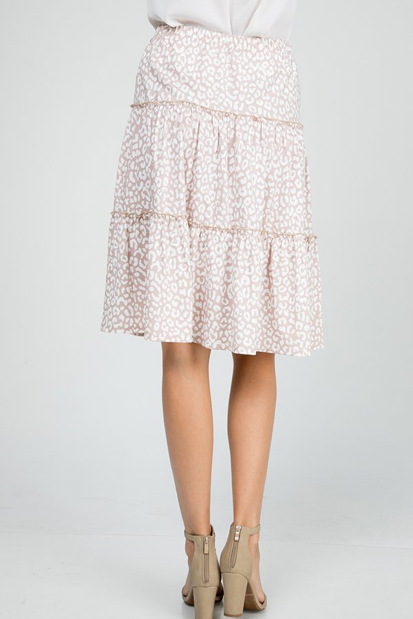 Animal Print Midi Skirt