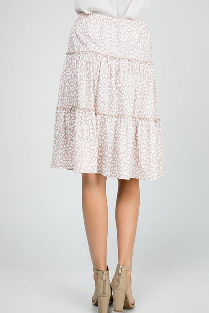Animal Print Midi Skirt