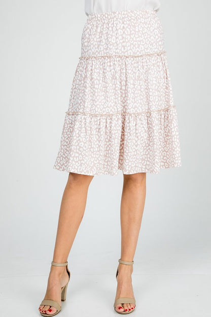 Animal Print Midi Skirt