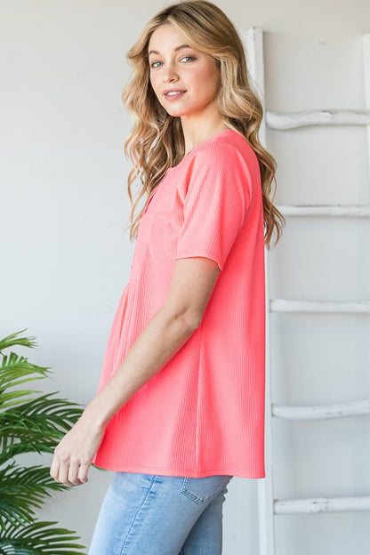 Button Up Ribbed Top