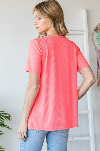 Button Up Ribbed Top